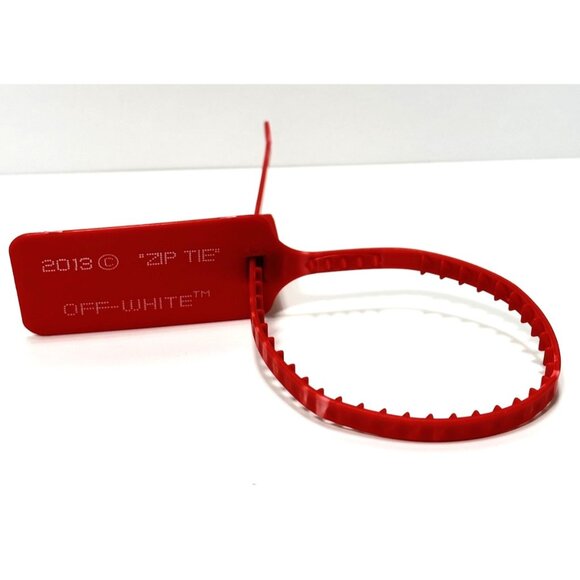 Off-White Red Zip Tie Tag 2013 Original Pre-Owned Streetwear Accessory GUC - Picture 5 of 5